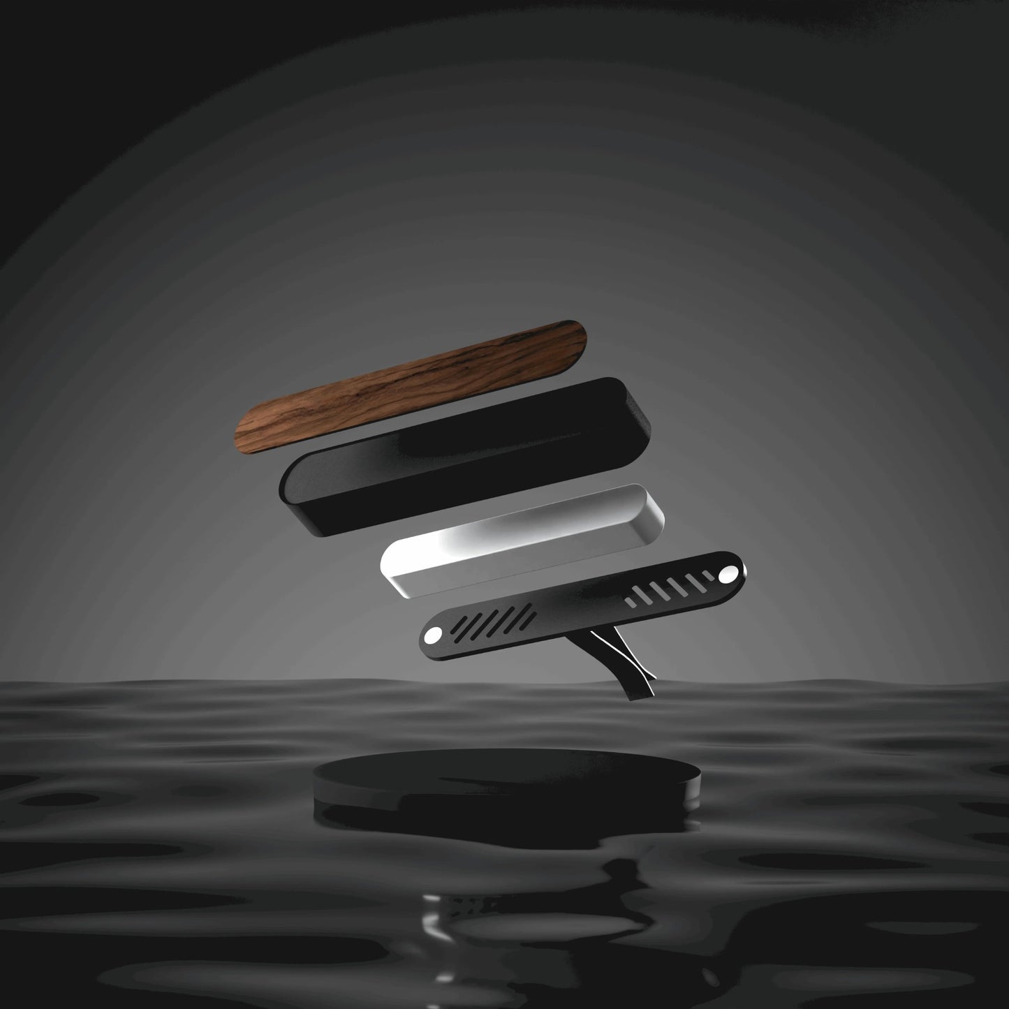 Car Diffuser – Walnut & Aluminum